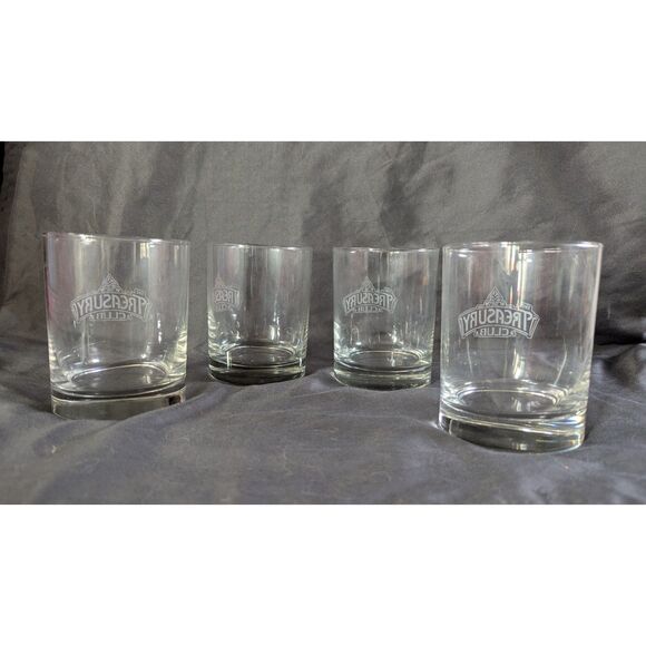 NIB Sterling Cut Glass Treasury LOGO Etched Highball Whiskey Glassware  8 OZ - Picture 4 of 5
